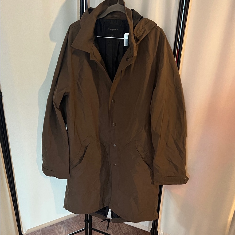 Banana Republic Men's Dark Brown Raincoat